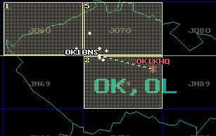 Mapa 1296 MHz