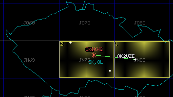 Mapa 1296 MHz
